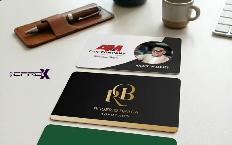 Exemplos de cartões NFC personalizados com diferentes estilos