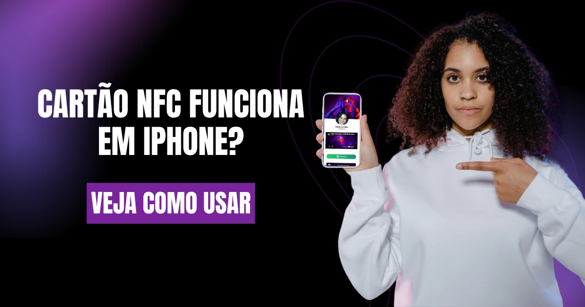 iPhone lendo um cartão NFC por aproximação